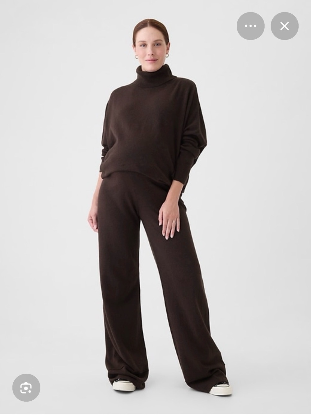 GAP Maternity Terra Brown CashSoft Under Belly Sweater Pants